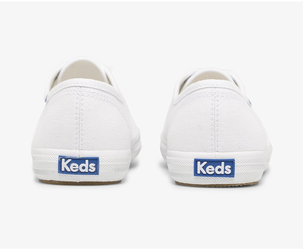 Keds Sneakers White - Champion Organic Cotton Canvas - Womens NYSURC-258